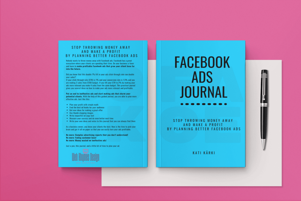 Web Rhymes Design Facebook Ads Journal notebook