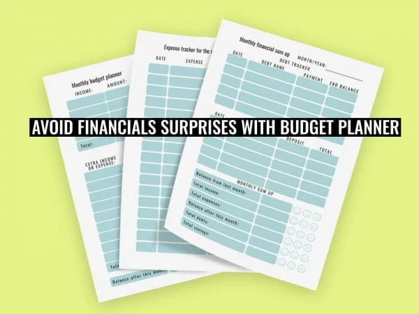 Avoid financials surprises with budget planner