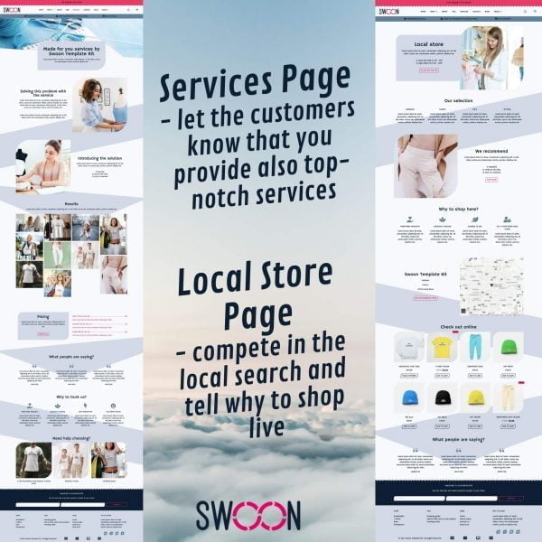 Swoon Services and Local store page